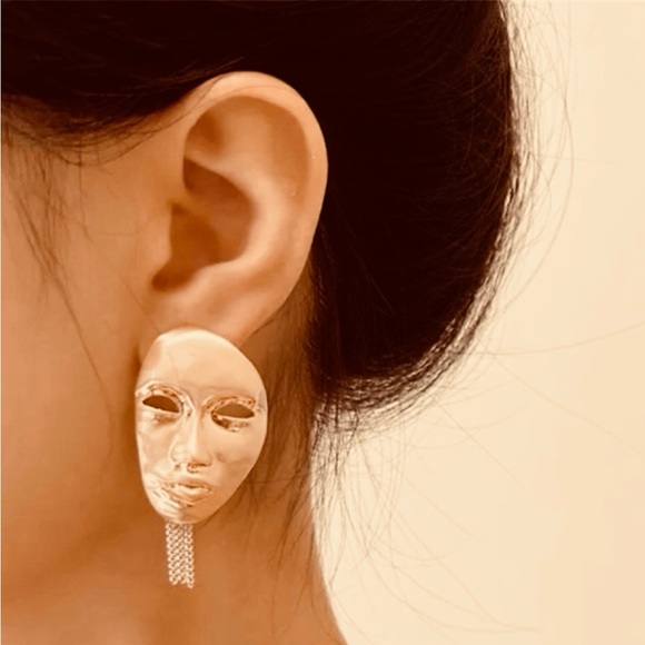 “Phantom of Opera” Gold Theatre Masquerade War Mask Sons of Harpy Tragedy Studs - Picture 12 of 16